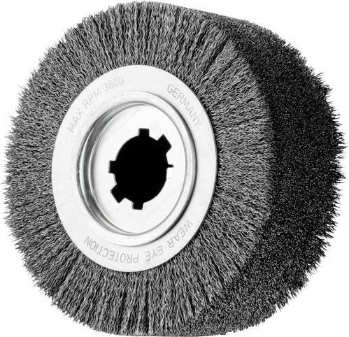 PFERD TOOLS Entgratbürste Rundbürste RBU ungezopft aus Stahl, Farbe Grau, Durchmesser: 250 mm, Bohrung: 100 mm, Tiefe: 50,8 mm, Drahtstärke: 0,50 mm - Bild 1