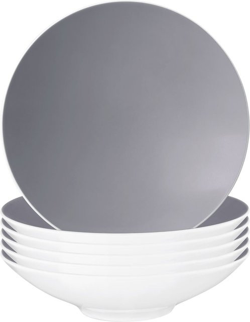 Seltmann Weiden Pasta- und Suppenteller Life Fashion aus Keramik, Weiß, 6er Set, Durchmesser: 23,3 cm - Bild 1