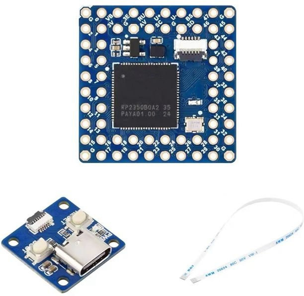 ABDW Raspberry Pi RP2350 Core2350b Dual-Core Dual Architecture Core Board mit 2 MB PSRAM und USB-C Adapter in Blau - Bild 1