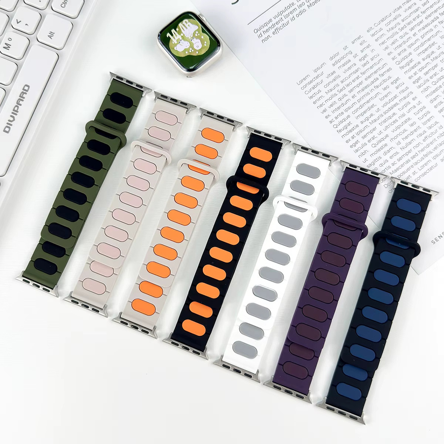 CAOWTAN Uhrenarmband Silikon, Magnetisch, Unisex, Multicolour - Bild 3