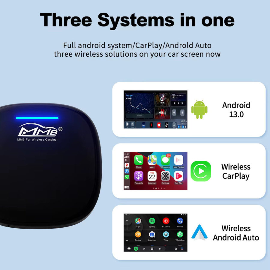 MMB MAX Android 13 CarPlay Ai Box mit 8 GB RAM und 128 GB Speicher, QCM6125 Prozessor, Netflix, Youtube, GPS und 4G LTE für BYD Seallion & DENZA, Schwarz - Bild 3