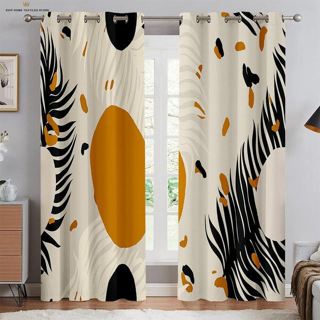 Minimalistische Vorhänge mit Rundem Textur-Design, 2er-Set, halbtransparent, Mehrfarbig, Breite: 50 cm, Höhe: 130 cm - Bild 1
