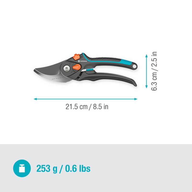 GARDENA PremiumCut Pro Flex Bypass Gartenschere für Grünholz bis 24 mm, anthrazit/türkis - Bild 4