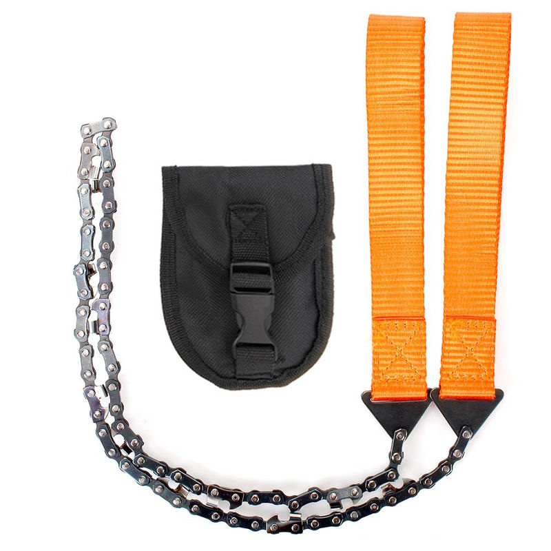NICEYARD Handkettensäge für Camping und Wandern, tragbares Notfall-Werkzeug mit 11 Sägezähnen, Orange/Schwarz - Bild 6