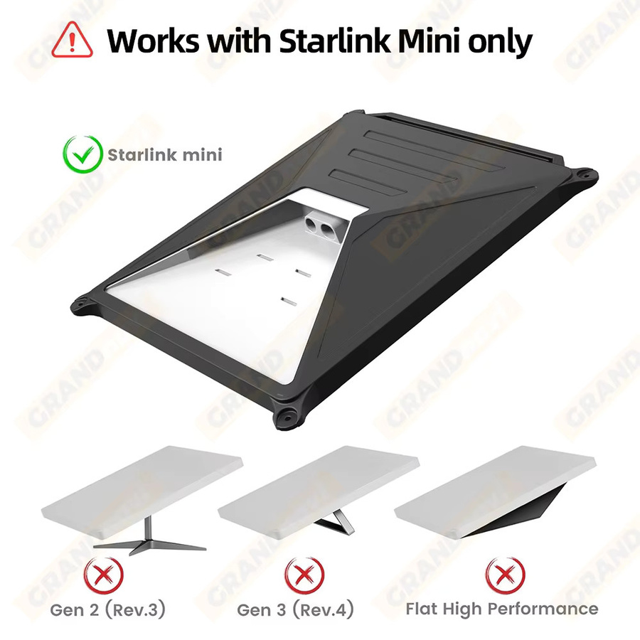 Grandnavi Silikon Schutzhülle für Starlink Mini Case Cover in Schwarz mit Antireflexion - Bild 3