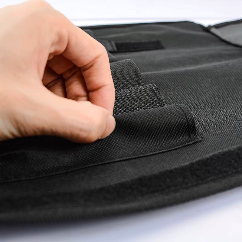 Wasserdichter Oxford Messerbeutel in Schwarz für Camping und Outdoor, tragbare Aufbewahrungstasche für Kochmesser, Breite: 30,0 cm, Höhe: 31,0 cm - Bild 5