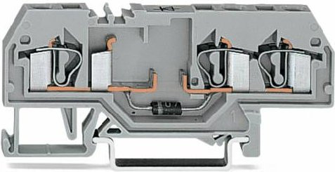 WAGO Diodenklemme 281-673/281-411 Zugfeder 6mm Grau 50 Stück - Bild 1