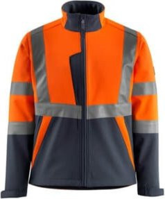 Mascot Kiama Soft Shell Jacke Größe XL in Hi-Vis Orange/Schwarzblau nach EN ISO 20471 Klasse 2 - Bild 1