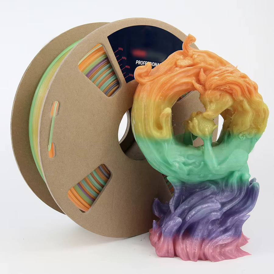 3D Maliang Regenbogen PLA Filament 1,75mm im Dunkeln leuchtend Multicolor für FDM 3D-Drucker - Bild 3