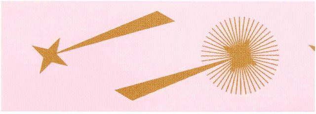 Rico Design Paper Poetry Taftband Sternschnuppen in Rosa, Breite: 3,8 cm, Länge: 3 m - Bild 1