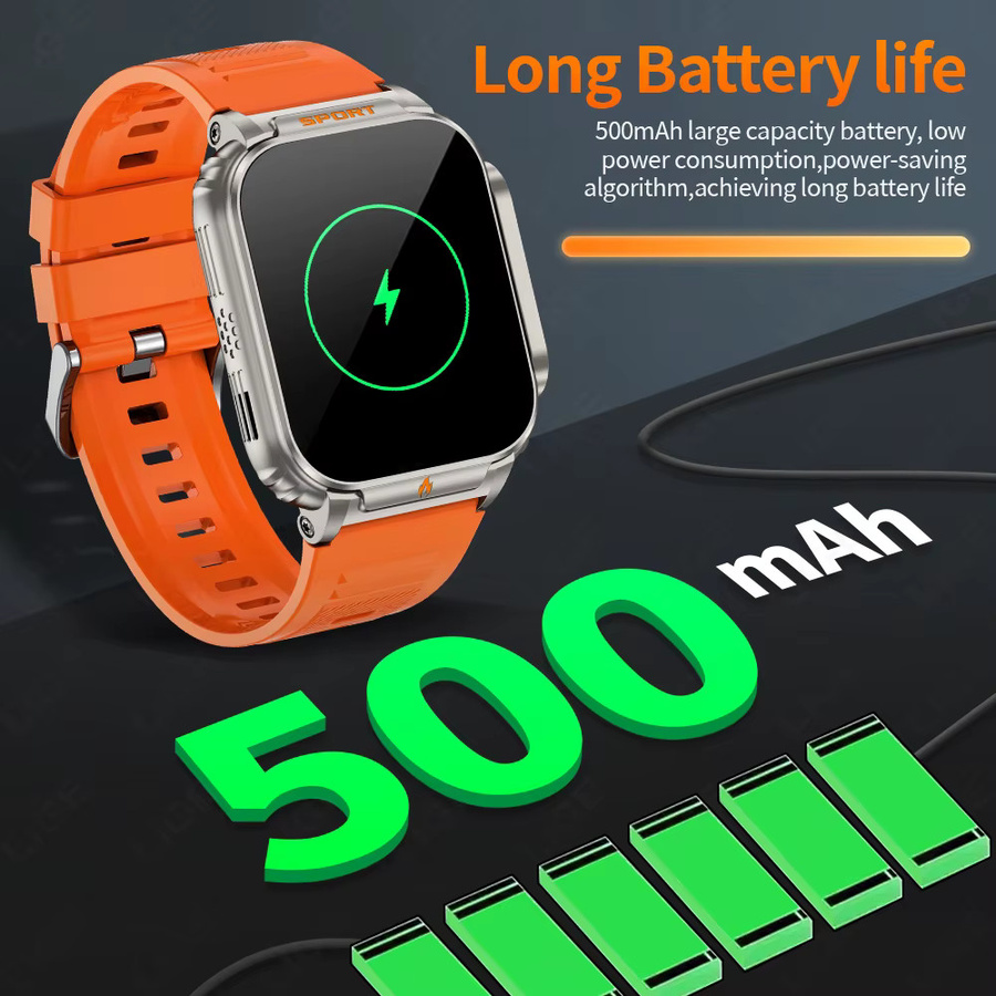 LIGE Smartwatch, Schwarz, Silikon, Herren - Bild 4