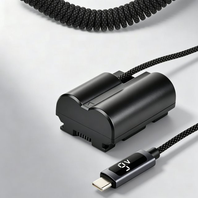 Batmax NP-W235 Dummy-Akku mit PD 9V USB-C Anschluss für Fujifilm X-T4, XT4, X-T5, X-H2, GFX100S und GFX 50S II in Schwarz - Bild 1