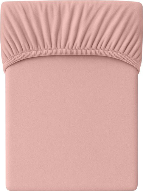 Hornisch HeimTex Spannbetttuch aus Feinbiber in Pink - Bild 1