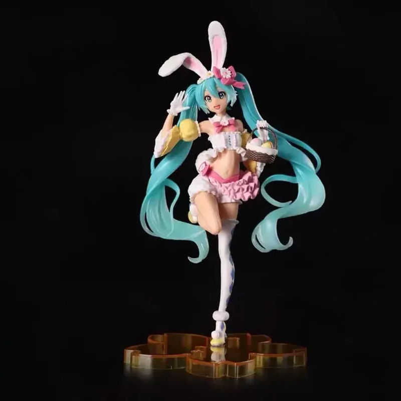 Bandai Hatsune Miku Actionfigur mit Hasenohren, mehrfarbige Anime PVC-Modell Statue für Sammler und Kinder - Bild 6