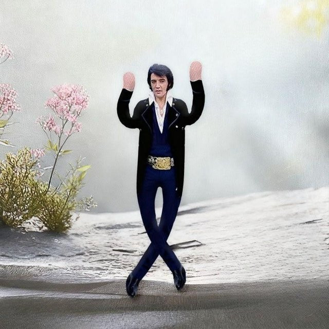 Yiran toy Elvis Presley Katzenkönig Abstraktes Plüschtier, mit integriertem Drahtgestell, 30cm - Bild 1