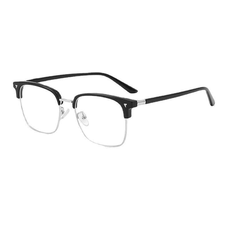 BMAD Korrektionsbrille Halbrand, Browline, Schwarz, Blaulichtfilter - Bild 2