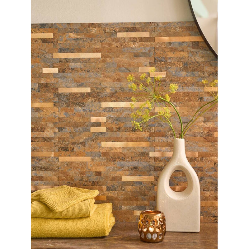 D-C-Fix Wandfliesen in Bronze mit Steinoptik, B/H: 29,2 x 29,7 cm - Bild 5