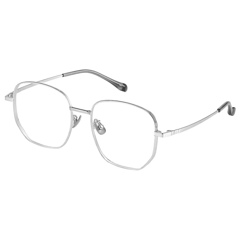 ZIROSAT 8819 Korrektionsbrille, Titan, Vollrand, Square, Silber, Herren - Bild 2