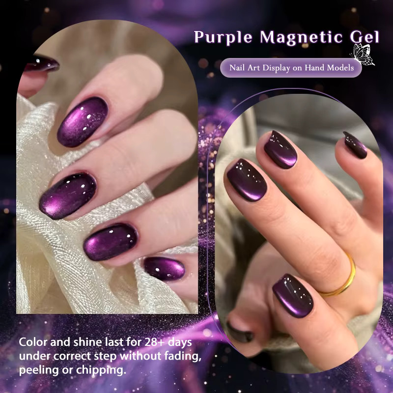 Mtssii Purple Cat Magnetic Gel Nagellack, Schimmernd, 10 ml - Bild 4