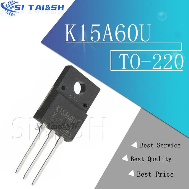 10 Stück Si Tai&SH K15A60U TK15A60U K15A60D TK15A60D Leistungstransistoren TO-220F in Schwarz - Bild 1