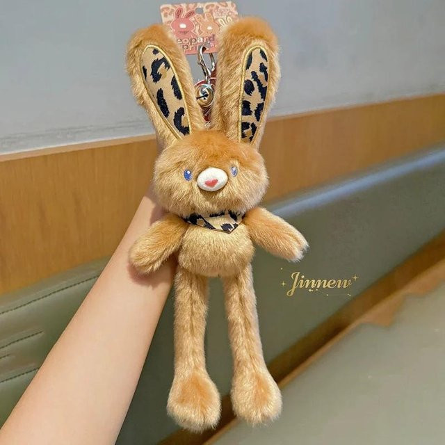 Yiran toy Kaninchen-Schlüsselanhänger, Plüsch, beige, 31cm - Bild 1