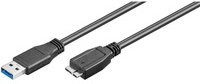 goobay USB 3.2 Gen 1 Kabel mit USB-A auf Micro-USB Stecker in Schwarz - Bild 1