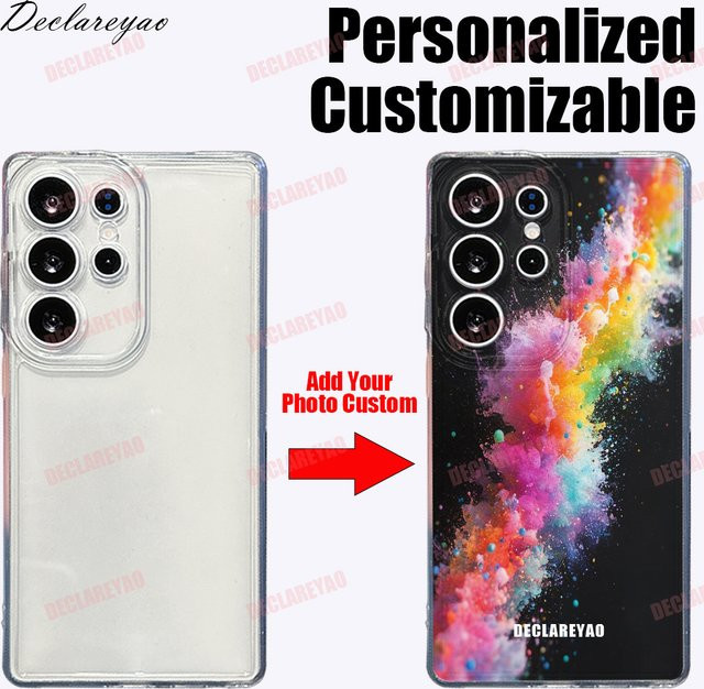 Personalisierte DIY-Fotohülle für Samsung Galaxy A02 M02 A03 Core A03S A10 A10S A11 M11 A12 M12 F12 5G, transparent und mehrfarbig - Bild 1