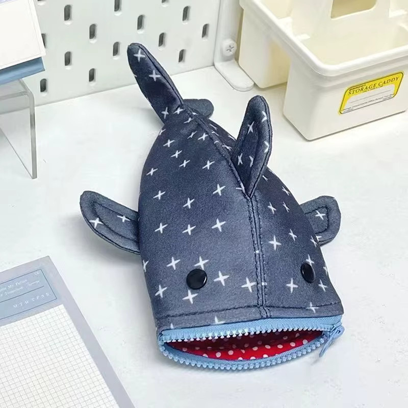 Kreatives Shark Motiv Federmäppchen mit Reißverschluss als lustiges Schreibwaren Etui und Organizer für Kinder - Bild 6
