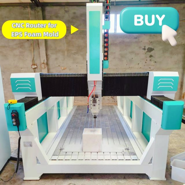 RakonCNC 4-Achsen-3D-CNC-Fräsmaschine für EPS, Styropor, PU und Polystyrol in Weiß - Bild 1