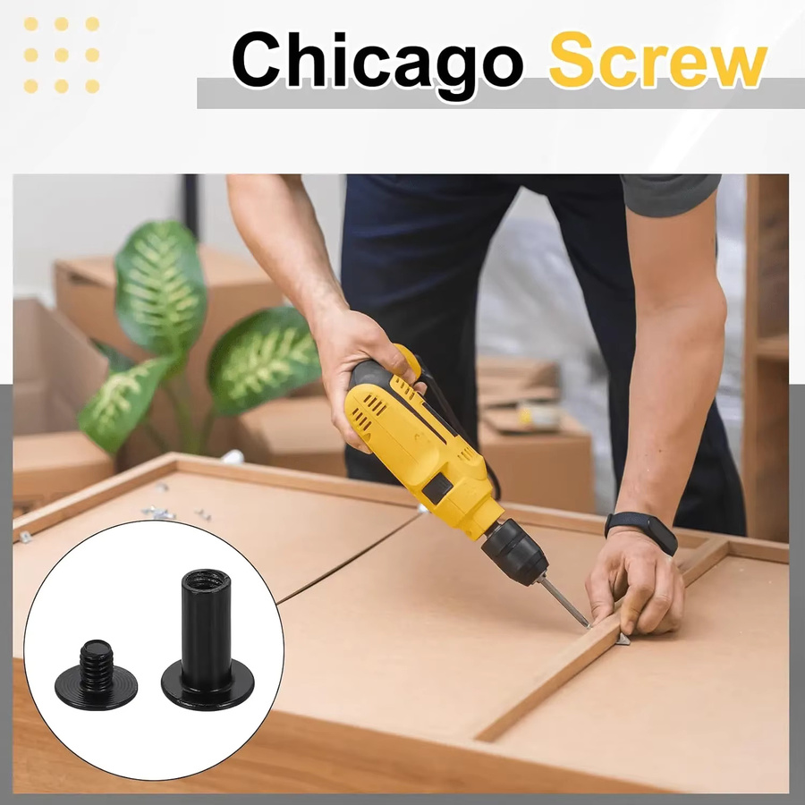50 Stück GOSUNDA Chicago-Schrauben M5 mit Schlitz aus Edelstahl in Schwarz - Bild 5