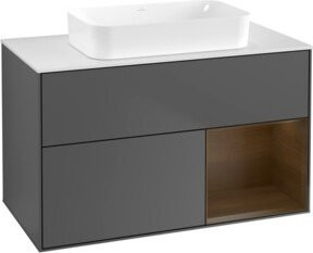 V&B Waschtischunterschrank Finion in Anthrazit, Breite: 100 cm, Tiefe: 60,3 cm - Bild 1