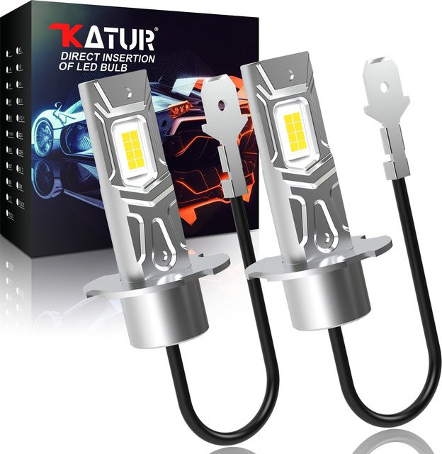 Katur H3 LED-Nebelscheinwerfer Canbus 80W 16000LM 6000K Weiß für BMW E46 3 (2001-2005) - Bild 1