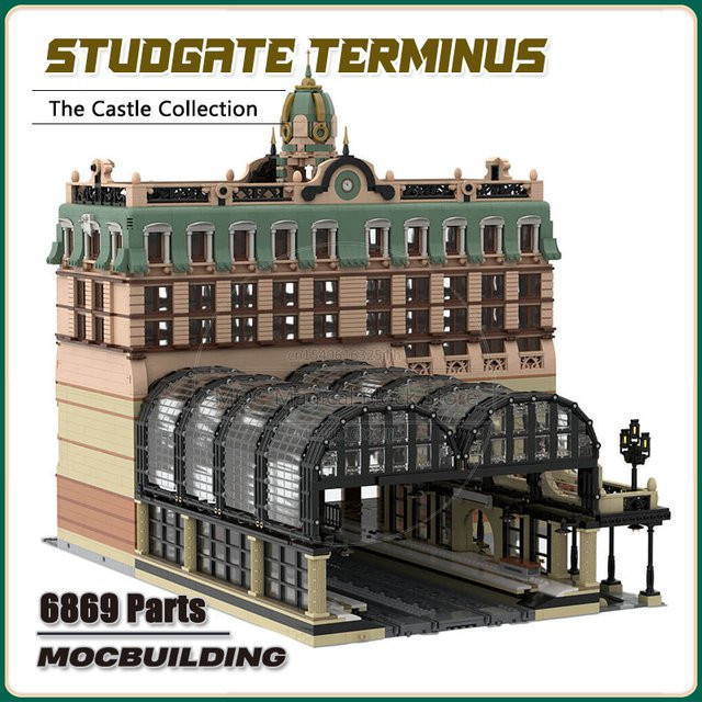 Studgate Terminus Moc Blöcke, Gebäude Zug Terminal Modell Station, 2.572 Teile - Bild 1