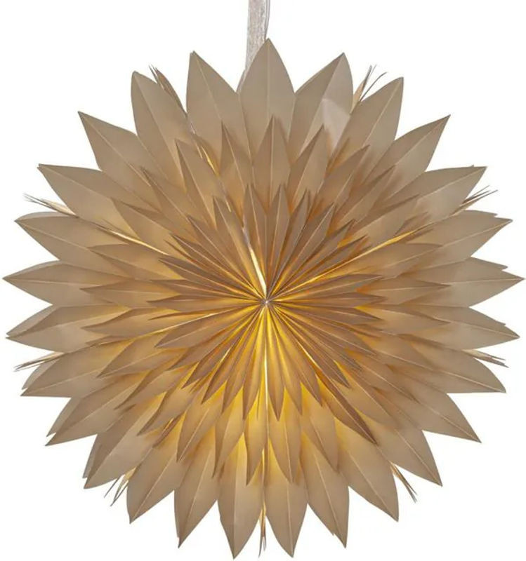 Star Trading Papierstern Beige als Hängeornament für Weihnachten und Advent, Durchmesser: 50 cm - Bild 1