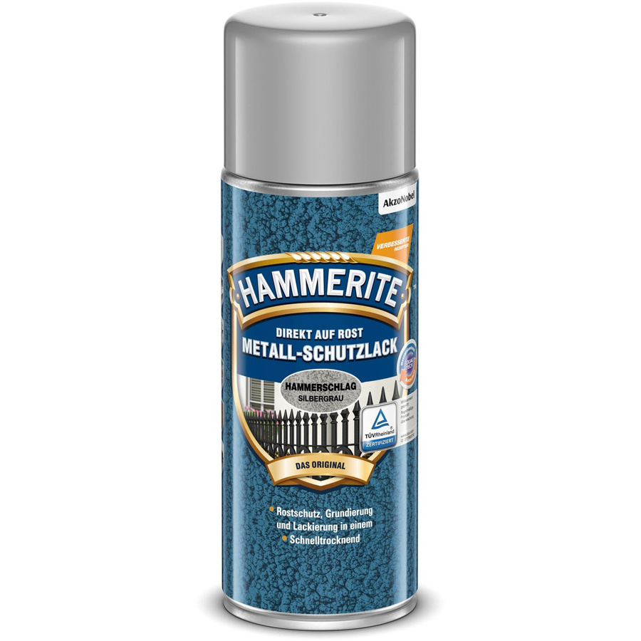 Hammerite Metall-Schutzlack-Spray Silbergrau Hammerschlag 400 ml - Bild 2