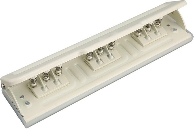 Shoemst Manueller 9-Loch-Locher in Weiß für A4 B5 B6 A5 A6 mit 8 Blatt Kapazität aus Metall - Bild 1