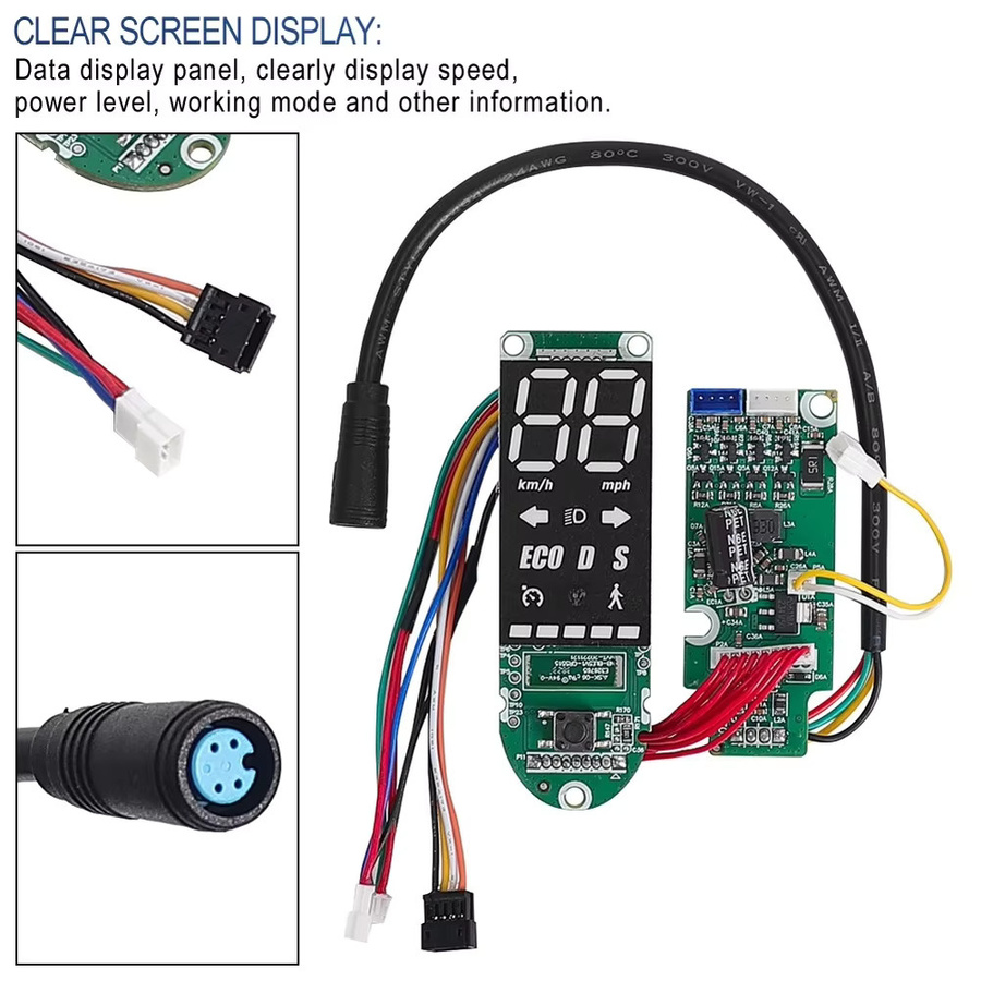 Ninebot F2 Pro Elektroroller Armaturenbrett-Display, wasserdichter Leistungsmonitor in Schwarz und Transparent - Bild 3