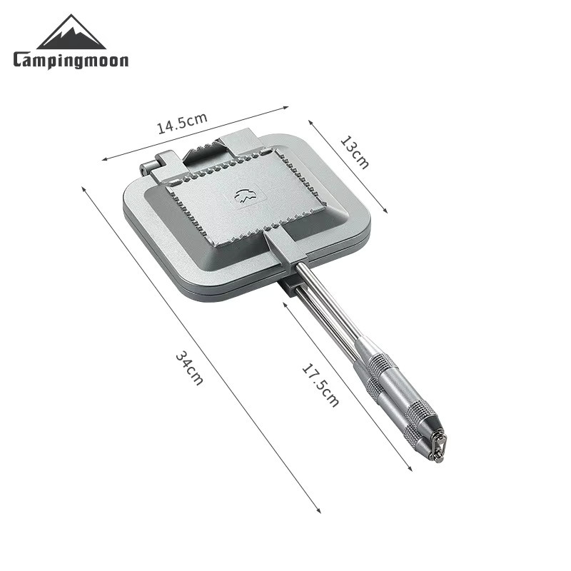 CAMPINGMOON TT-1315 Doppelseitige Antihaft-Sandwich-Toast-Klemme aus Metall für Camping und Frühstück - Bild 3