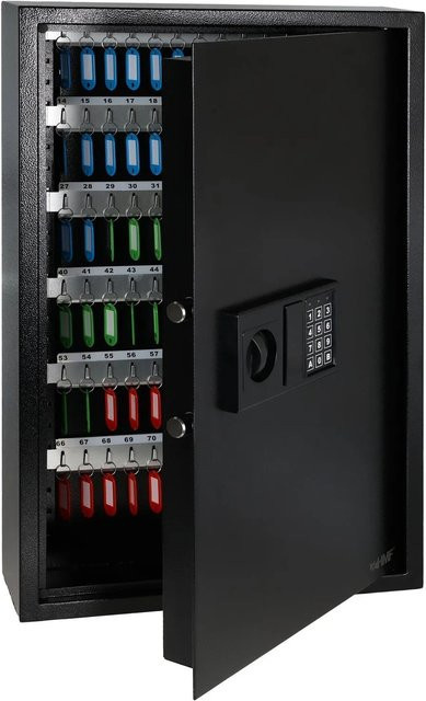 HMF Schlüsseltresor mit Elektronikschloss und 133 Haken, Schwarz, B/T/H: 66 x 43 x 13 cm - Bild 1