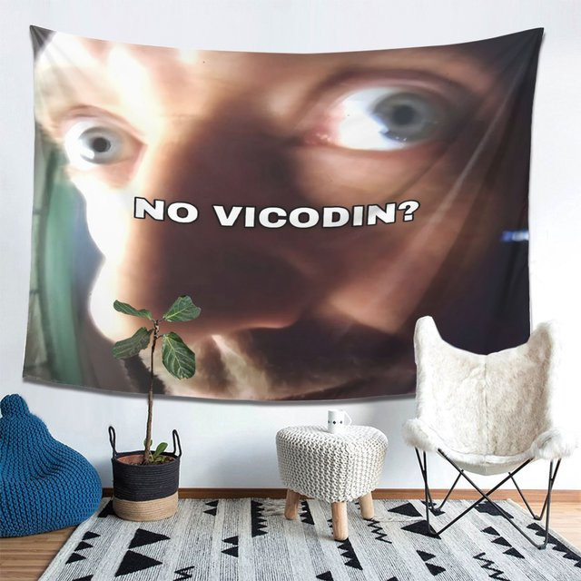 Haus MD Wandteppich Kein Vicodin Design mit Charakterillustration in Multicolour, B/H: 60 x 40 cm - Bild 1