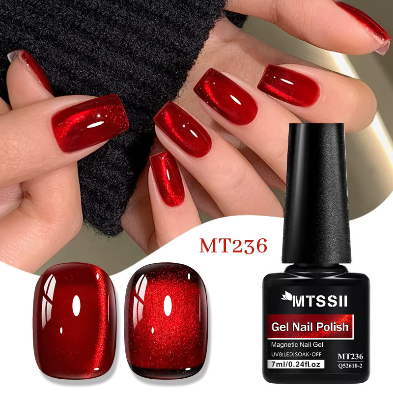 Mtssii Gel-Nagellack, Golden, Red, 7 ml - Bild 3