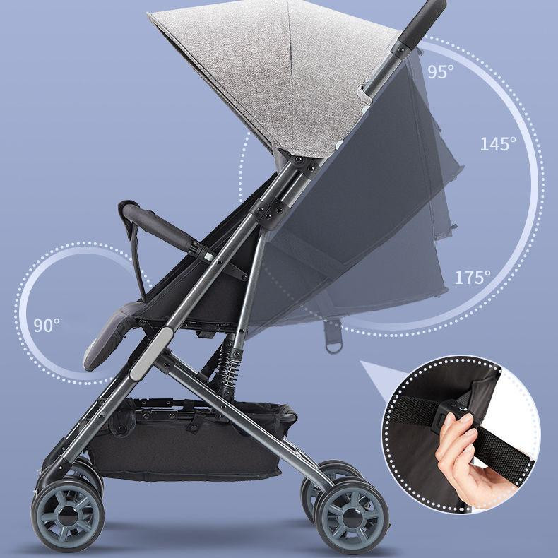WTEMPO Buggy faltbarer Reise-Kinderwagen grau H x B x T: 97 x 85 x 49 cm - Bild 6