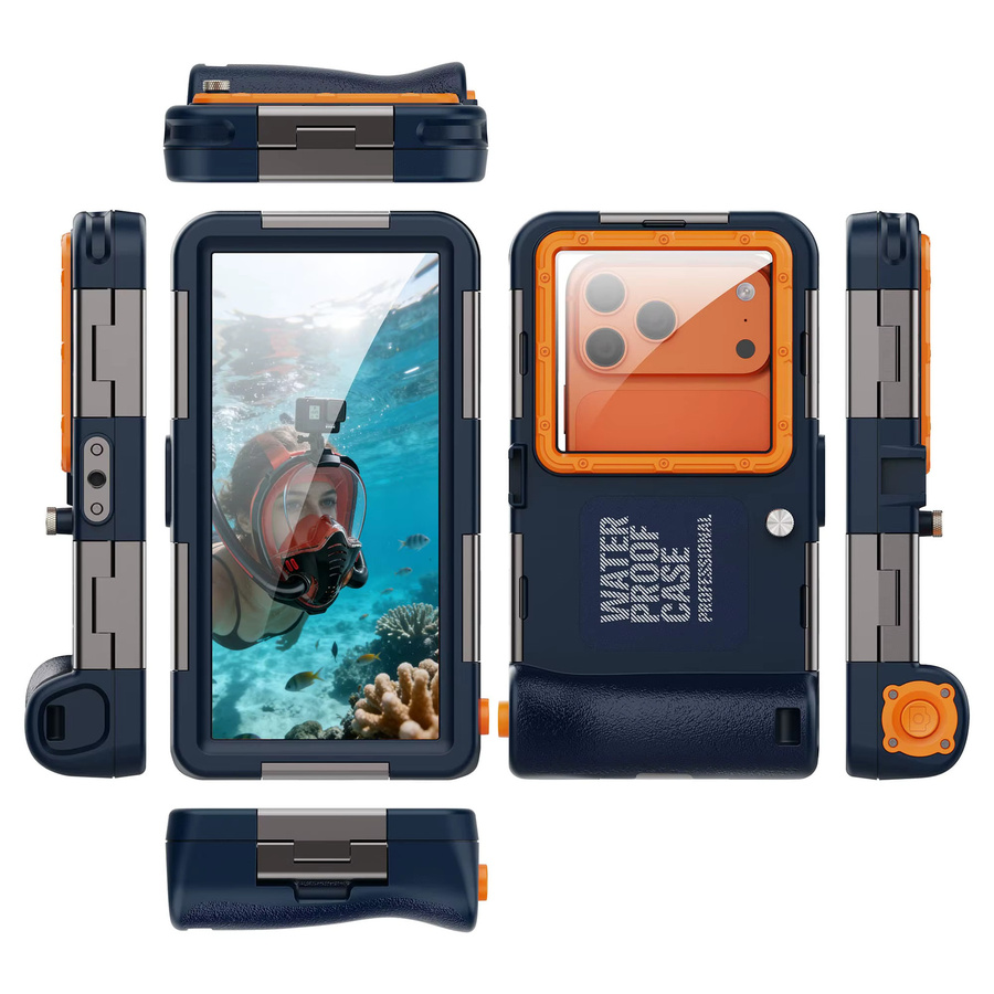 15M professionelle wasserdichte Tauchhülle in Schwarz für iPhone 17 Pro Max und S26 ULTRA zum Tauchen, Schwimmen und Fotografieren - Bild 2