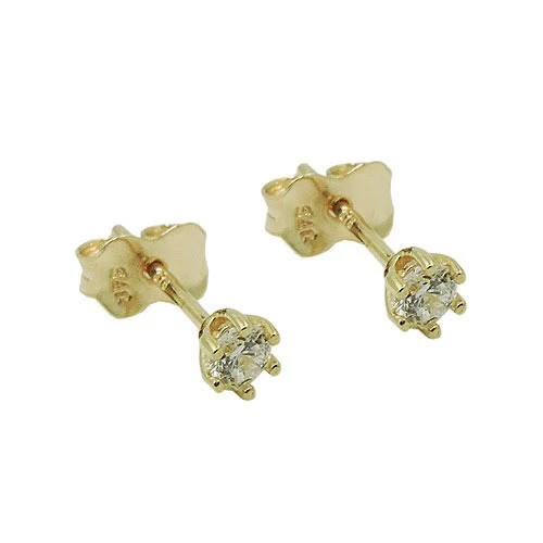 Colfem Ohrstecker 375 Gold, Zirkonia, 3 mm - Bild 1