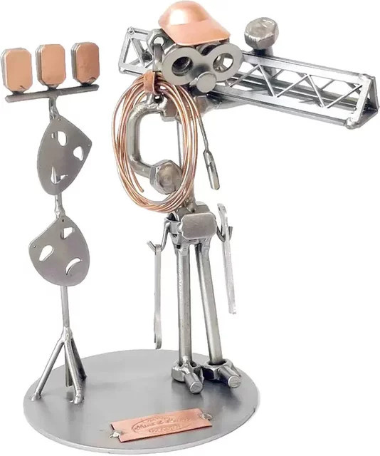 Schraubenmännchen Bühnentechniker von Hinz & Kunst aus Metall in Silber - Bild 1