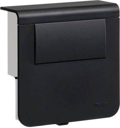 Hager Elektro-Sockelleisten-Zubehör Geräteträger Schwarz mit LED-Treiber und Adapter - Bild 1