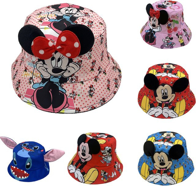 Disney Mickey Minnie Stitch Anime-Figur, Eimerhut, Fischerhut, Kopfbedeckung - Bild 1