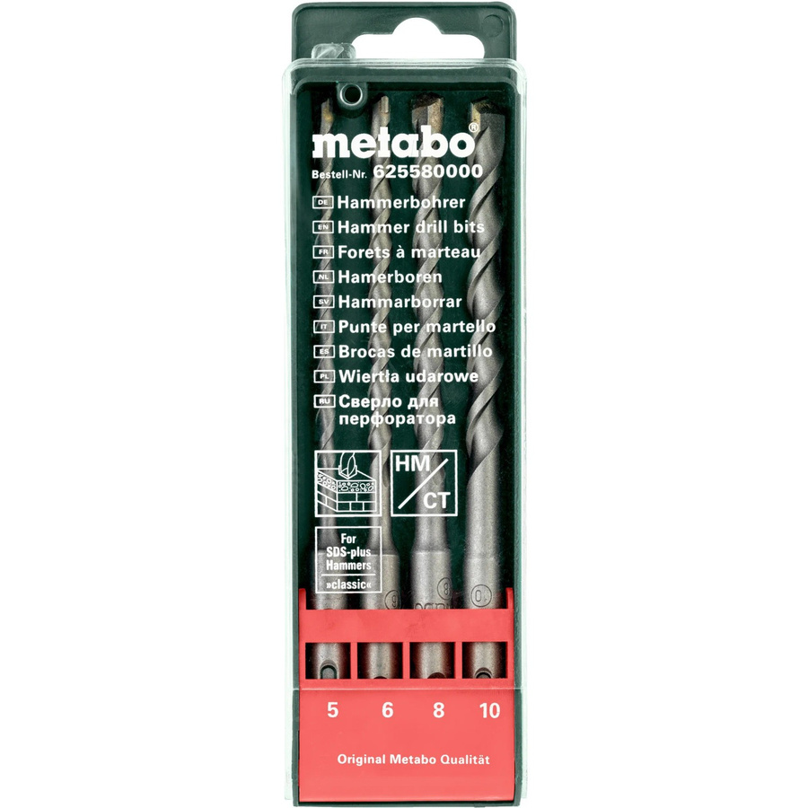 Metabo SDS-Plus Hartmetall Hammerbohrer-Set 4-teilig in Silber - Bild 2