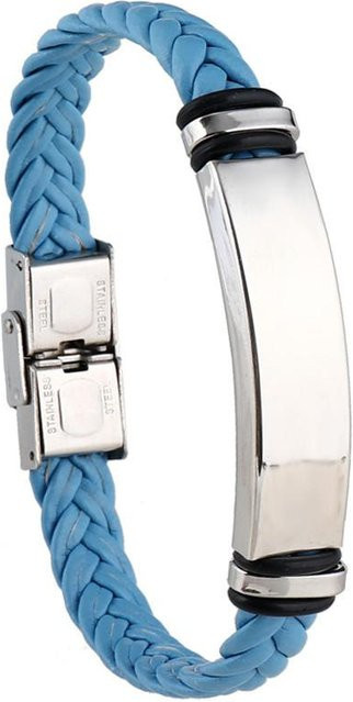 Lisa Accessory Armband, Edelstahl, Leder, grau, Herren - Bild 1