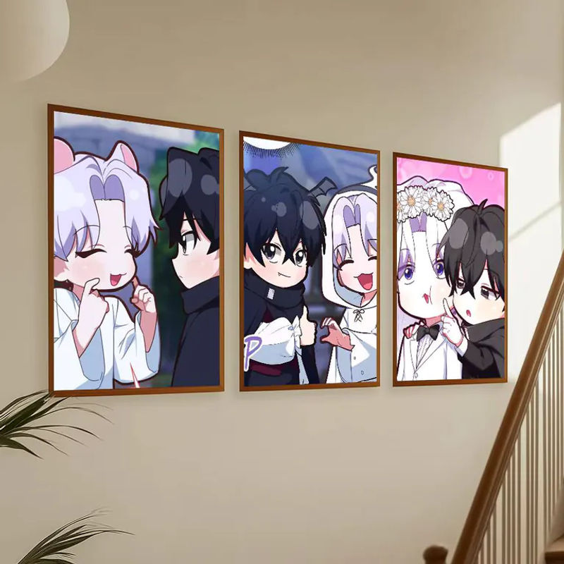 Moetch Anime BLV-Virtual Strangers Poster Aufkleber, wasserfester Wandkunstdruck für Wohnzimmer und Schlafzimmer, mehrfarbig - Bild 3